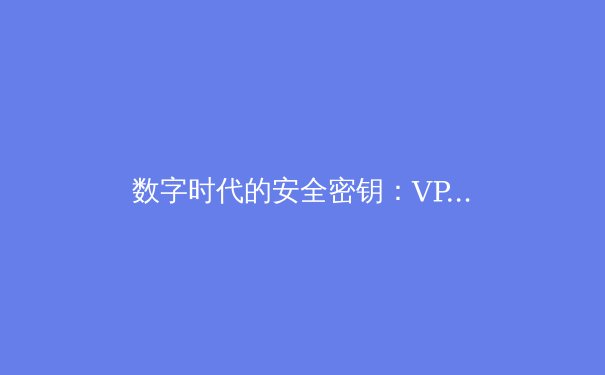 数字时代的安全密钥：VPN技术演进与2024年隐私保护新趋势 - 2
